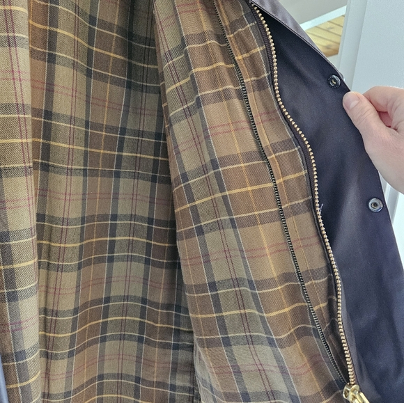 Barbour Beaufort Brown size C44, men's Large - Picture 4 of 8